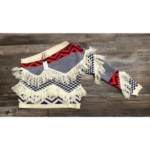 Daphne Lo Womens Large One Shoulder Boho Top Sweater New with Tags